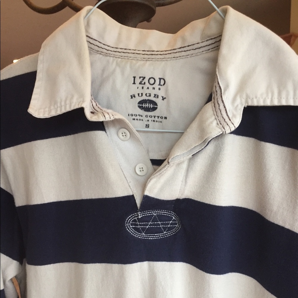 Izod Mens Collared Rugby Shirt